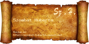 Szombat Huberta névjegykártya